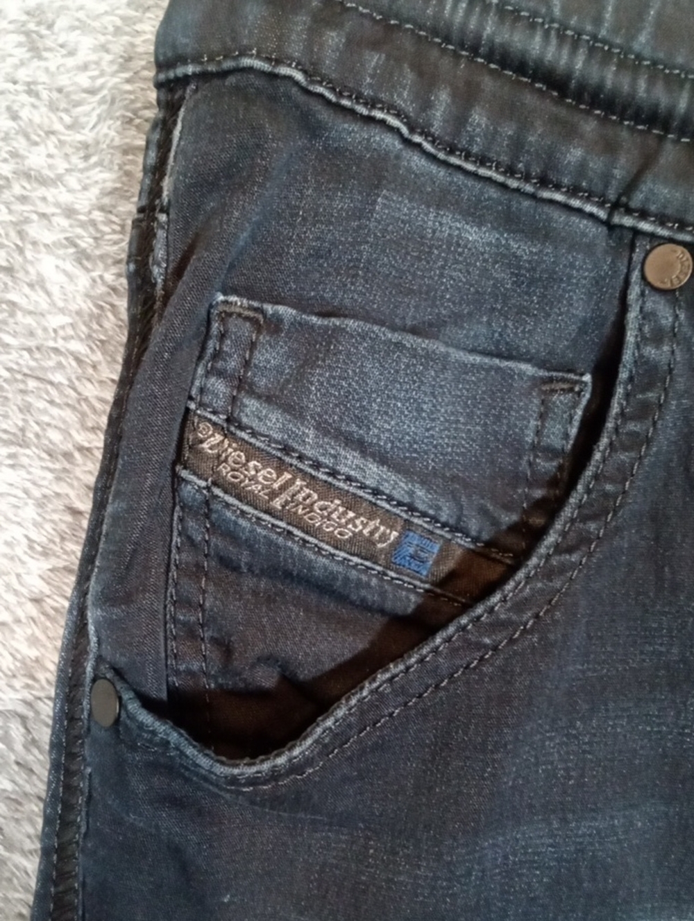 Diesel KraileybR-NE Womens Jogger Skinny Leather Trim Pull On Stretchy Size 29 - Picture 5 of 14